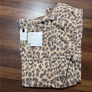 Barrel Jeans Women's Leopard Print Jeans - Tan